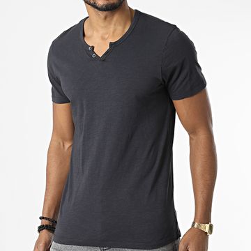 Jack And Jones - Camiseta Cuello Dividido Negro Moteado