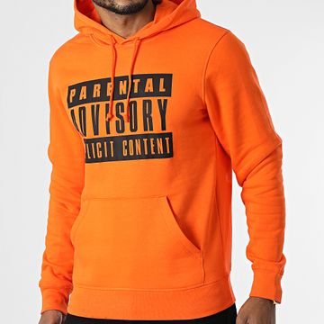 Parental Advisory - Sudadera con capucha Orange Logo Negro