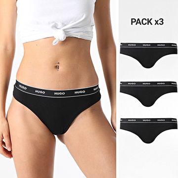 HUGO - Lote de 3 tangas para mujer 50469681 Negro