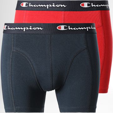 Champion - Juego de 2 calzoncillos azul marino rojo U20001