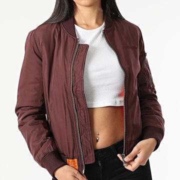 Bombers Original - Chaqueta bomber de mujer original burdeos