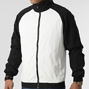 Urban Classics - Chaqueta Cremallera Bicolor TB2745 Blanco Negro