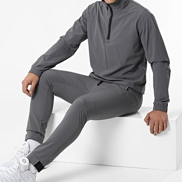 Frilivin - Track Suit Jacket Zip Neck Jogging Pants Grey Charcoal