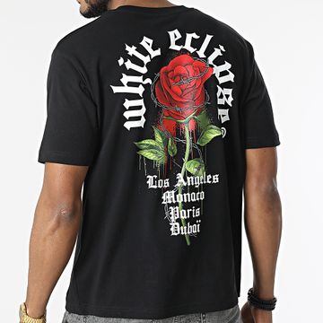 Luxury Lovers - Oversize Camiseta Large Roses Barbed Negro