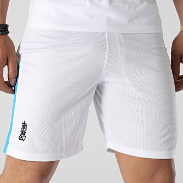 Okawa Sport - Shorts De Jogging Con Rayas Verde Oliva Y Tom Newpie Blanco Celeste