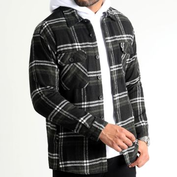 LBO - Sobrecamisa Cuadros 2487 Negro Verde Caqui
