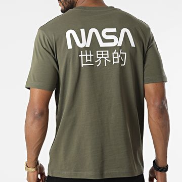 NASA - Camiseta extragrande grande de Japón verde caqui