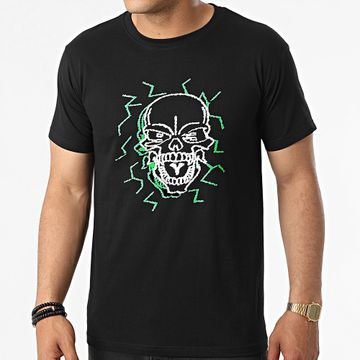 Mac Tyer - Camiseta Calavera Eléctrica Negro Verde