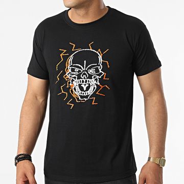 Mac Tyer - Camiseta Calavera Electrica Negro Naranja