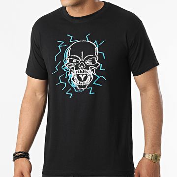 Mac Tyer - Camiseta Calavera Eléctrica Negro Azul