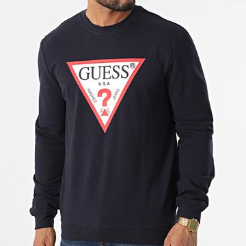 Guess - M2YQ37 Sudadera cuello redondo Azul marino