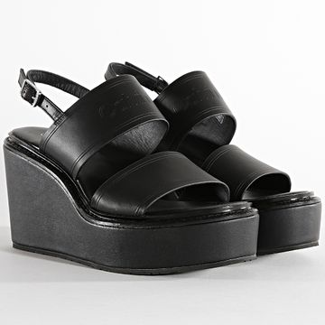 Calvin Klein - Sandalias de mujer Cuña 1137 Ck Negro