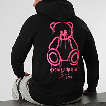 Teddy Yacht Club - Sudadera con capucha Art Series Marker Negro Rosa