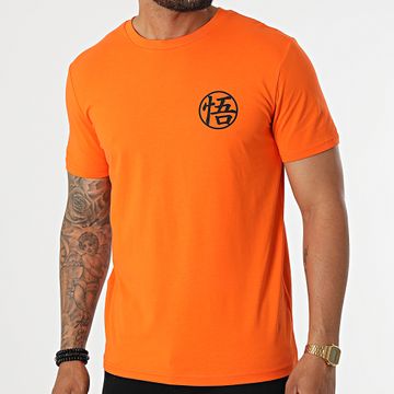 Dragon Ball Z - Camiseta Goku Kanji Pecho Naranja Negro