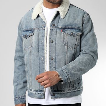 Levi's - Chaqueta vaquera Sherpa Trucker III Cuello 16365 Azul Denim