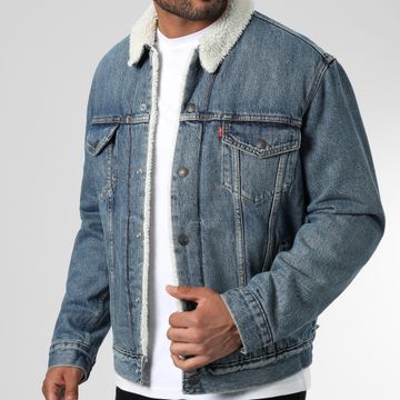 Levi's - Chaqueta vaquera Sherpa Trucker III Cuello 16365 Azul Denim