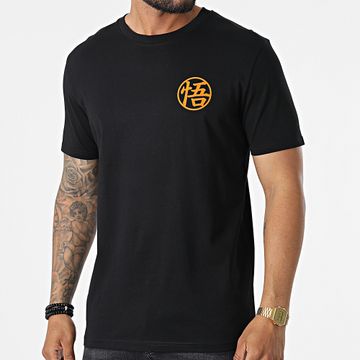 Dragon Ball Z - Camiseta Pecho Goku Kanji Negro Naranja