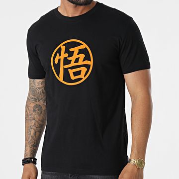 Dragon Ball Z - Camiseta Goku Kanji Negro Naranja