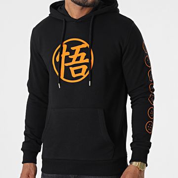 Dragon Ball Z - Goku Kanji Hoodie Negro Naranja