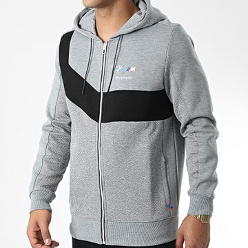 Puma - BMW Motorsport Hdd Chaqueta con capucha y cremallera 535864 Heather Grey