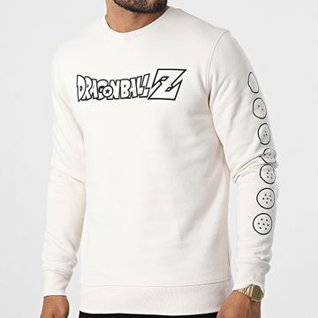 Dragon Ball Z - Sudadera cuello redondo Logo Beige Negro