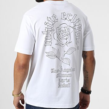 Luxury Lovers - Oversize Camiseta Large White Eclipse Barbed Outline Blanco