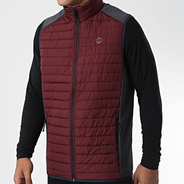 Jack And Jones - Multi Bodywarmer Collar Burdeos Abrigo sin mangas