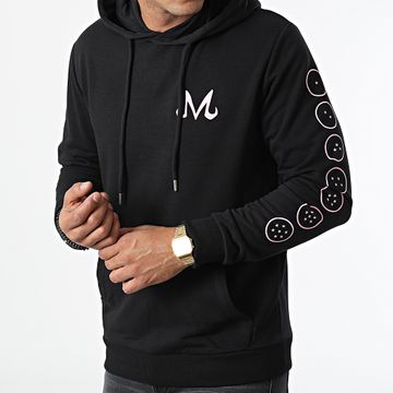 Dragon Ball Z - Sudadera con capucha Majin Chest Negro Rosa