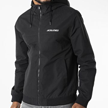 Jack And Jones - Rush Slim Fit Chaqueta con capucha y cremallera Negro
