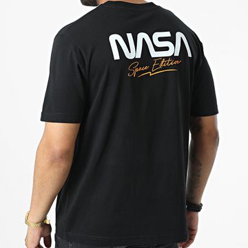 NASA - Oversize Camiseta Large Space Edition Negro Naranja Fluo