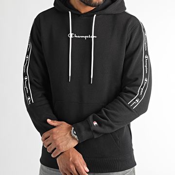 Champion - Sudadera Con Capucha A Rayas 217829 Negro
