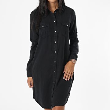 Vero Moda - Silla Vestido Camisero Mujer Negro