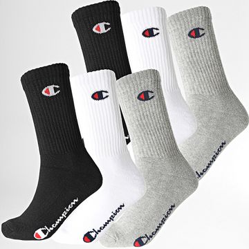 Champion - 6 Pares De Calcetines U20005 Negro Blanco Gris Heather