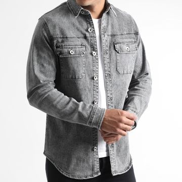 LBO - Camisa vaquera 0092 Denim Gris