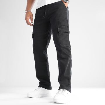 LBO - Pantalón cargo pata ancha con bolsillos 0128 Negro
