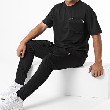 Zelys Paris - Conjunto de camiseta negra Podo y pantalón Cargo