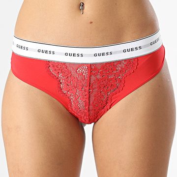 Guess - Tanga Encaje Mujer O2BE00 Rojo
