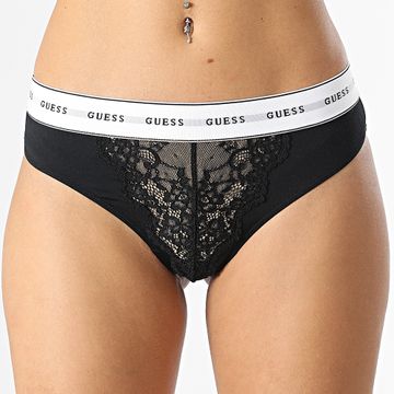Guess - Tanga de encaje para mujer O2BE00 Negro