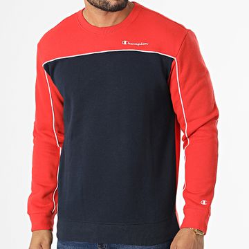 Champion - Sudadera cuello redondo 217852 Azul marino Naranja