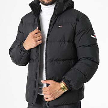 Tommy Jeans - Plumífero con capucha Essential 5447 Negro