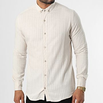 Mackten - Camisa de manga larga ML606 Beige