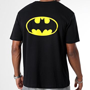 DC Comics - Oversize Camiseta Large Classic Logo Back Negro Amarillo