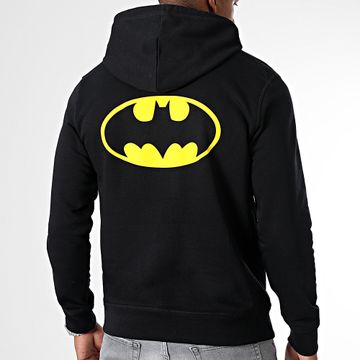 DC Comics - Classic Logo Back Hoodie Negro Amarillo
