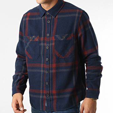 Blend - Camisa a cuadros de manga larga 20714963 Azul marino Burdeos