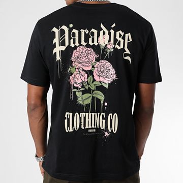 Luxury Lovers - Camiseta Oversize Large Paradise Roses Clothing Negro