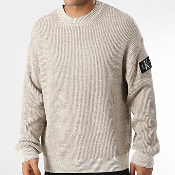 Calvin Klein - Jersey chapado 1685 Beige Chiné