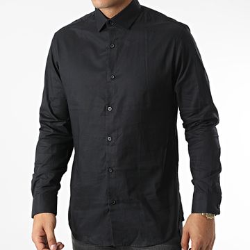 Classic Series - Pinpoint Camisa Manga Larga Negra