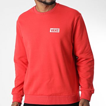 Vans - Sudadera con cuello redondo 007FP Rojo
