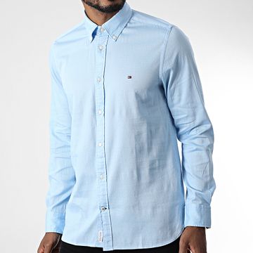 Tommy Hilfiger - Core Flex Camisa Manga Larga Dobby 5038 Azul Claro