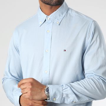Tommy Hilfiger - Core Flex Poplin 5035 Camisa de manga larga azul claro